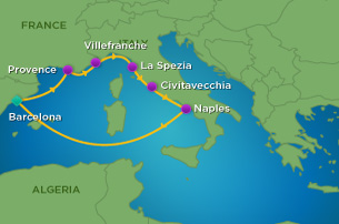 Map Of Italy And France