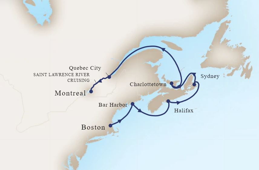 New England Cruise Map